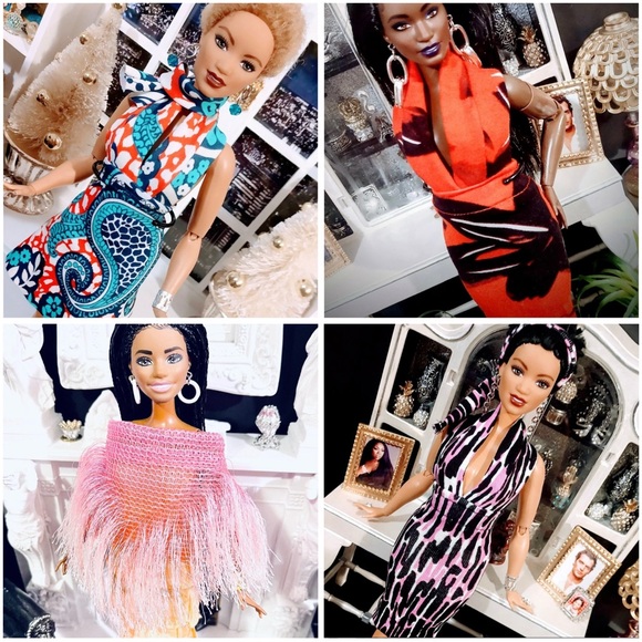 4 Handmade Stylish Fashion Doll Outfits